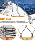 320 Piece Aluminum Crimping Loop Sleeve Kit With Eight Sizes From 3/64 Inch To 1/4 Inch for marine rigging and cables