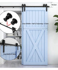 Heavy Duty Bypass Sliding Barn Door Hardware Kit For Double Doors Track Bent Hanger System With Anti Jump Block And Floor Guide