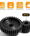 Beefy 13T 32P RC Car Pinion Gear Set 45 Steel Black Oxide 5mm Bore 0.03mm Tolerance Precision Motor Gear for RC Cars