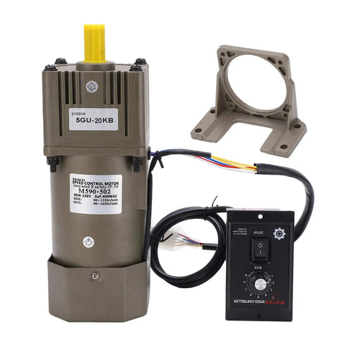 Electric Gear Motor 220V AC 90W Single Phase Asynchronous High Torque Gearbox Motor With Deceleration And Adjustable Speed