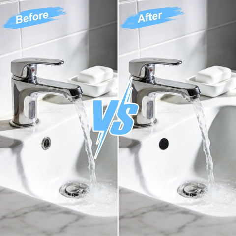 Before and after using 125 Piece Silicone Rubber Hole Plugs Kit Eight Size Range For Round Holes From One Inch To One Fifth Inch.