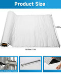 No Hassle Easy Peel And Stick Asphalt Roofing Roll With Reflective Foil Backing For Heavy Duty Waterproof Leak Patch And Summer Heat Deflector 39 By 16 Feet, showing dimensions and thickness.