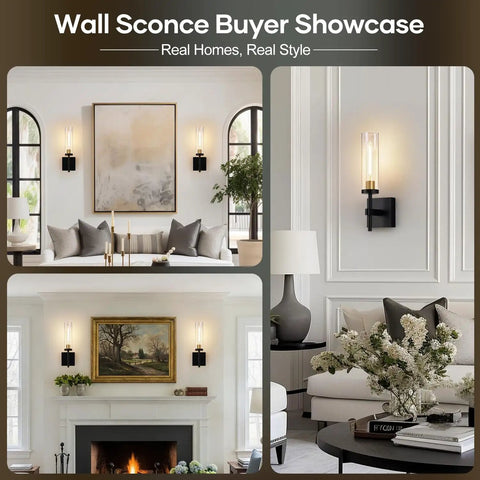 Plug And Play Wireless Wall Sconces With Smart Remote Control And Massive 10000Mah Battery Dimmable Rechargeable Lighting set in elegant living room settings.