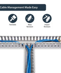 2x2in Open Slot Cable Raceway Duct With Cover For Server Racks illustrating cable management
