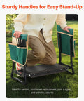 All In One Garden Kneeler And Seat Workhorse With 330 Lb Capacity, 8 Inch EVA Pad, Foldable Kneeling Stool in use outdoors