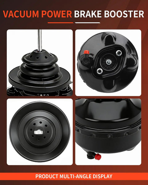 Premium Power Brake Booster Built Rock Solid For Consistent Stopping, direct view with EPDM seal and fittings.