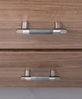 Ten Pack Six And A Quarter Inch Center To Center Drawer Pulls With Knurling Diamond Pattern For Cabinets Pewter Grey Or Brushed Nickel