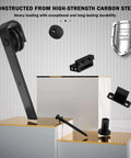 7.5 Foot Sliding Barn Door Hardware Kit For Double Doors 22.5 Inch Wide Panels Heavy Duty Track System components on display