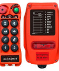 8 Channel Industrial Wireless Crane Hoist Remote Control Set For 12V 24V Overhead Bridge Cranes With 100 Meter Range Emergency Stop Receiver And Transmitter Boss Grade Electric Chain Hoist Controller Q800 red units