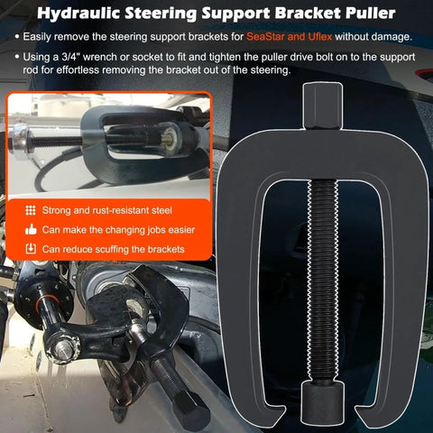 Front Mount Hydraulic Steering Cylinder Seals Kit With Pin Wrench HS5157 bracket puller for Seastar steering support