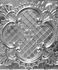 Two By Two Foot Tin Plated Steel Wall And Ceiling Pattern Panels Nail Up Kit With Nails Recycled USA Made Unfinished Metal Panels Ready For Oil Based Paint Durable DIY Industrial Style Decor showing intricate floral design