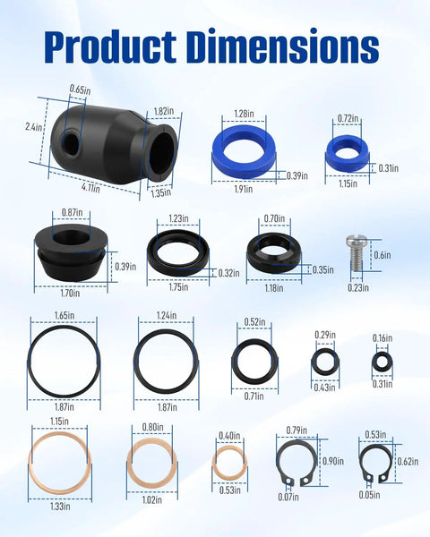 Heavy Duty Hydraulic Jack Seal Kit Straighten Out A Leaking Pump Quick Compatible With Manual Pallet Jack Ram Repair Overhaul Kit TM M J Series Gasket Replacement