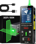 2 In 1 Green Laser Distance Measurer With Cross Line Level For Quick Indoor Outdoor Measuring, 328 Feet Range, Dual Green Lasers For Easy Layouts And Precise Marking, Accuracy Up To 1.5mm, USB cable