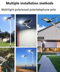 Solar Powered Led Floodlight With Remote And Adjustable Bracket Delivers Kickass Outdoor Security Glow on various installation surfaces.