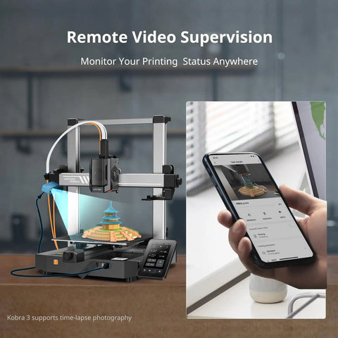 Kobra 3D Printer Camera For Real Time Remote Video Monitoring And Ultra Clear Live View Easy Setup DIY Frame with smartphone app