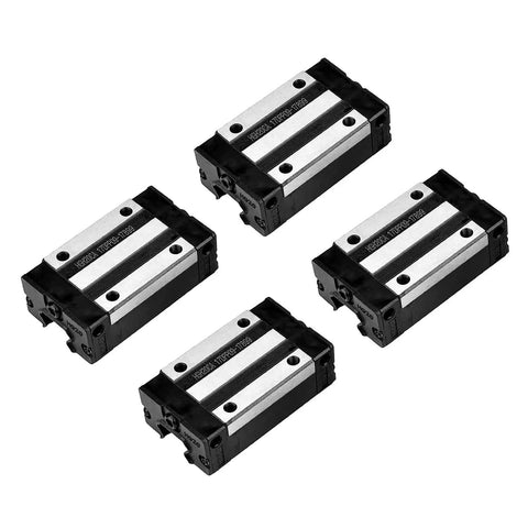 Four HGH20CA carriages from the Three Pack 300mm HGR20 HGH20 Linear Sliding Rail Guide Kit With RM1605 Ball Screw Set for DIY CNC Machines
