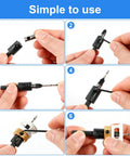 Six Piece Alloy Countersink Drill Bit Set With Depth Stop, step-by-step assembly guide for wood processing and carpentry.
