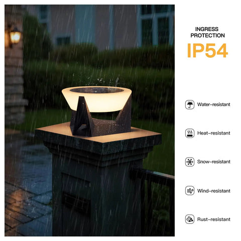 Weather Resistant Solar Post Lights For Yard And Patio Smooth Automated Dusk To Dawn Glow Ridiculously Tough Column Lamp With Solid Stainless Steel Body And No Sweat Setup For Fence Lines And Driveways