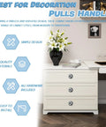Crystal Glass Cabinet Knobs With Marble Mosaic Mushroom Drawer Pulls For Home Decor Kitchens Bathrooms Dressers And More Easy Install One Pack With Screws on white dresser