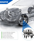Diagram of car components highlighting Front Wheel Bearing Hub Assembly For Ford Explorer 2002 To 2005 Lincoln Aviator 2003 To 2005 Mercury Mountaineer 2002 To 2005 5 Lug ABS Sensor Included Two Pack