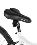 Close-up of seat and tire on 26 Inch Mountain Bike For Women And Men With 18 Speed Steel Frame And Suspension Fork V Brakes All Terrain MTB Bicycle