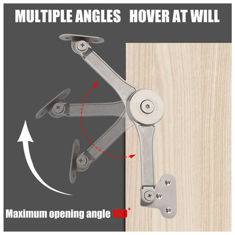 JinBoCheng 2-pack heavy-duty lid stay hinges for cabinets/wardrobes; metal lid support with 75–110° angles