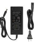 12V 5A DC Power Supply Switching Adapter 60W With 2.1x5.5mm Connector 100-240V AC Input Works With LED Strip Lights, Wireless Routers, Security Cameras, ADSL Modems, Switches, LCD Monitors, Indoor Use, black AC/DC adapter with power cord