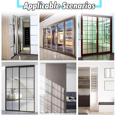Examples of Bypass Double Sliding Pocket Door Hardware Kit For Wardrobe And Closet installations in various rooms