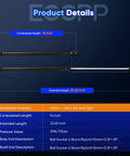 Rear Hatch Lift Supports Struts Gas Springs Shocks For VW Type 1 Beetle 1998 To 2010 Set Of 2 with measurements and specs