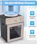 Countertop Water Dispenser Hot And Cold Water Cooler 110V 500W Quick Heat And Efficient Chill for Kitchen Office Bedroom Grocery Store