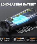 Thermal Monocular For Night Hunting And Wildlife Watch, 256x192 Sensor With Super Resolution To 512x384, featuring a 4800mAh battery.