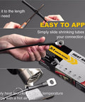 Three To One Clear Heat Shrink Tubing One Inch Diameter With Adhesive Lined Marine Grade Waterproof Insulation Sealing Oil Proof Wear Resistant Four Feet Total Length, cut and applied to cable lug