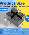 Heavy Duty Pinch Weld Jack Pad 4 Pack Built Tough Solid Rubber Auto Lift Blocks For Jacks And Stands 4 By 3 By 2.4 Inches Rail Protector And Bracket 3000 Lb Capacity Durable Stable Vehicle Lifting