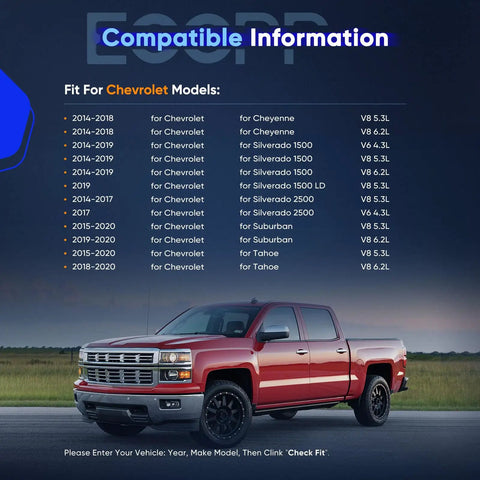 Bulletproof Heavy Duty AC Compressor For Chevrolet Silverado Tahoe Suburban GMC Sierra No Sweat Direct Swap Kit For 4.3L 5.3L 6.2L Gas V8 Trucks compatibility chart image
