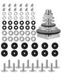 Heavy Duty M8x30mm T Track Bolt Adapter Kit with washers and nuts for roof rack cross bars, 4mm thick stainless steel
