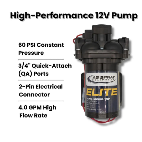 High-Performance 12V Pump for Heavy Duty 65 Gallon UTV Sprayer Tank With 12 Volt Pump And Spray Gun Roto Molded Polyethylene Construction