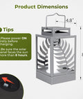 Outdoor Solar Lanterns With Flickering Flame 2 Pack Rustproof Metal LED Lights dimensions and charging tips