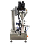 No Sweat Automatic Powder Filler Machine For 10 To 200 Gram Subpackets featuring stainless alloy body and funnel for precise filling.