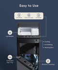 4 In 1 Water Dispenser With Ice Maker, Hot And Cold Water Cooler, bottom loading design with child safety lock and night light, fits 3 and 5 gallon bottles for home and office
