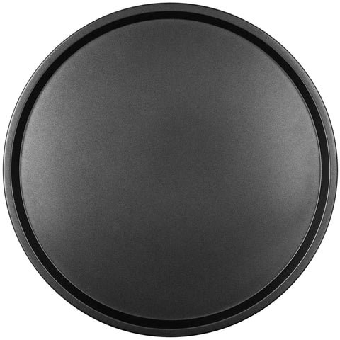 Top view of 13 Inch Carbon Steel Pizza Pan With Premium Non Stick Coating Heavy Duty Commercial Grade Baking Tray For Oven Even Heat