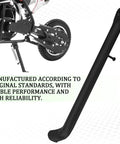 Heavy Duty Dirt Bike Stand With Spring, Side Kickstand For Mini Pit Bikes, shown with attached and standalone views