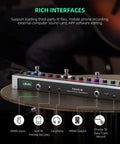 Bass Effects Pedal With 36 Presets And Editable 4 Modules including Amp Compressor Mod Space Reverb IR Cab and Tuner Bluetooth
