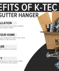 Box of Gutter Hangers 5 Inch With PreInserted Rust Resistant Screw Heavy Duty Rain Gutter Brackets for 5 Inch K Style Aluminum Gutters