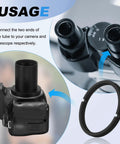 Usage guide for Telescope Adapter Ring M48 To M42 Female To Male Thread 0.75 mm Pitch Aluminum Alloy Step Up Ring with camera setup.
