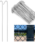 200 Pcs 10.5 Inch 9 Gauge Chain Link Fence Wire Ties Heavy Duty Aluminum Clips Hook For Chain Link Fence Posts Rails And Dog Kennel Repair Bulk Pack For Big Projects