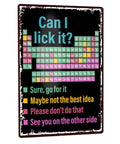 Periodic Table Elements Wall Decor For Classrooms And Labs Humorous Chemistry Chart On Metal Tin Sign 8 By 12 Inches