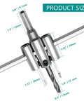 Adjustable Hole Saw Circle Cutter For Drywall Wood And Plaster, 1 3/16 To 11 3/4 Inches, Heavy Duty Drill Bit Tool