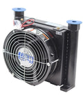 Beefy 10 LPM Hydraulic Cooler Oil Radiator Heat Exchanger For CNC Systems, DC 24V High Efficiency Cooling Unit, side view