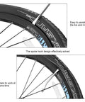 16 In 1 Bike Repair Kit With 3 Tire Levers demonstrating tire removal on bike rim