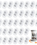 16 Piece Clear Self Adhesive Appliance Casters Featuring Dual Steel Ball Rollers For Pain Free Heavy Gadget Moving Straight Up Game Changer Kitchen Counter Savers on display with appliance.
